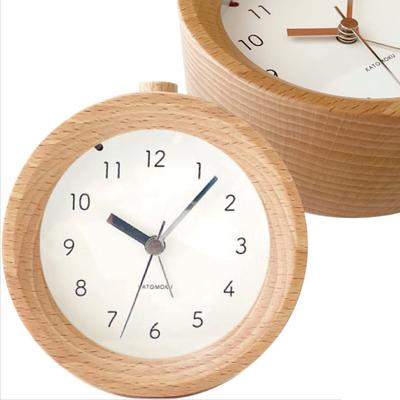 Alarm Clock 6 Natural Alarm Clock Wooden Snooze Light km-89NA