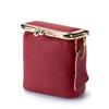 Mini Portafoglio da Donna in Vera Pelle con Chiusura a Bacio - Pochette Versatile per Monete e Rossetto