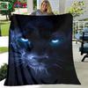 Fashion Panther Leopard Pattern Blanket Flannel Thin Blanket Portable Home Travel Office Lunch Break Blanket Birthday Gift