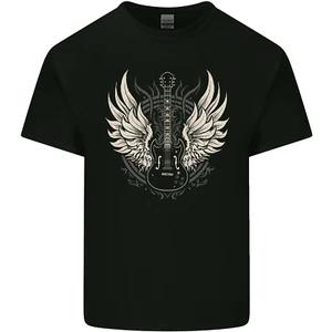 Guitar Wings Rock N Roll Music Heavy Metal Mens Cotton T-Shirt Tee Top
