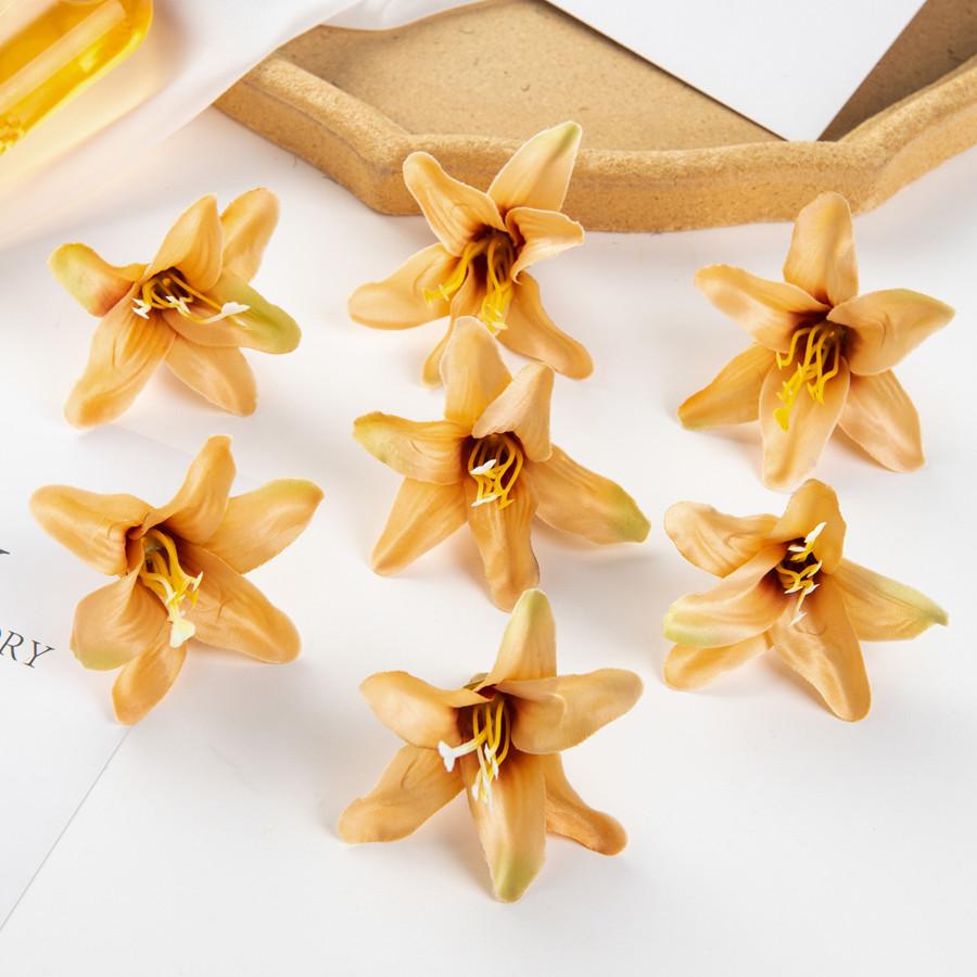 10/30PCS Silk Lily Artificial Flower Wedding Festival Party Garden Home Room Vase Table Decoration Wreath Scrapbook Diy Gift Box