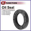 Rotary Shaft Seal Oil Seal Nitrile 70 Durometer Rubber 25x40x7mm Black 5 Pcs New