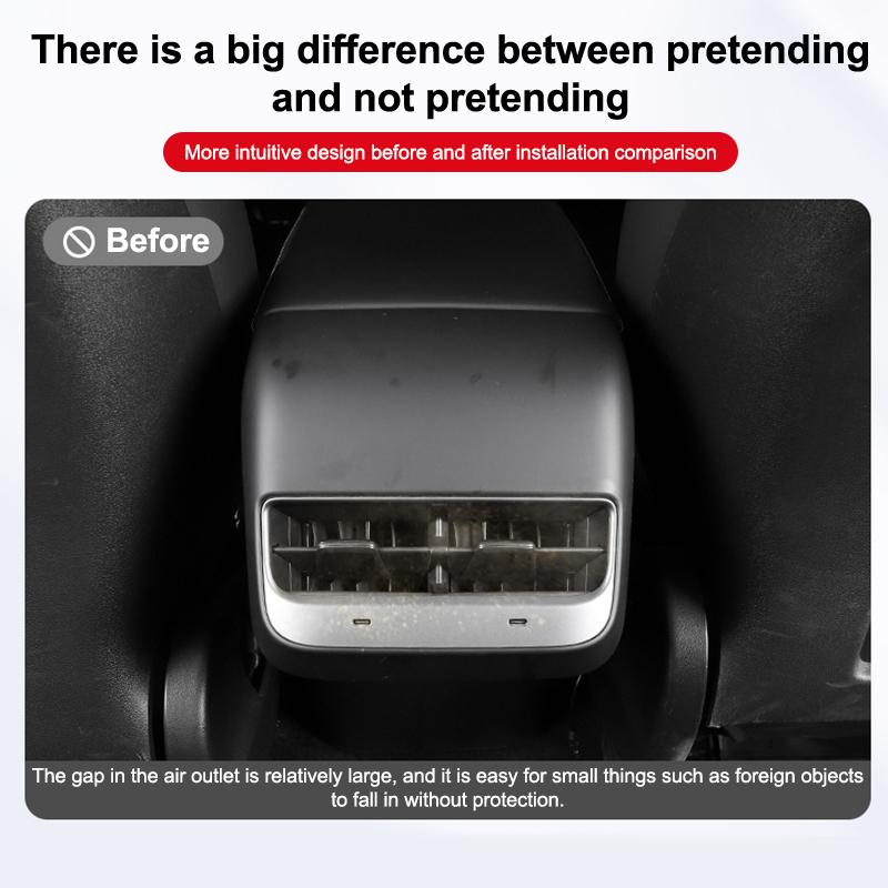 Rear Air Vent Cover For Model 3 Y Juniper Highland Back Seat Accessories Conditioner Outlet Filter Grille Protector