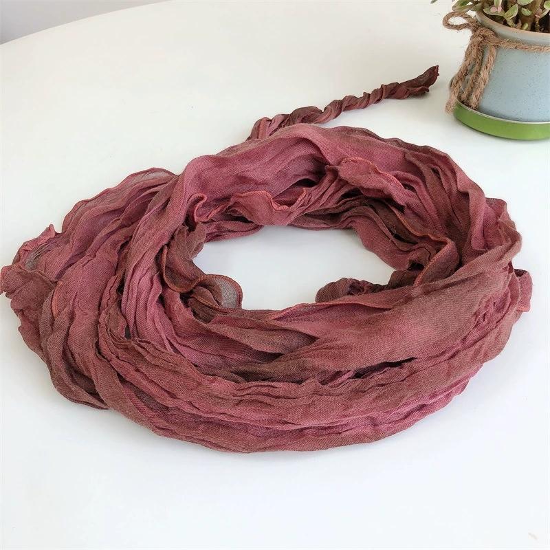 

Retro Soft Comfortable Cotton Scarf Chic Pleated Women s Autumn Winter Scarves