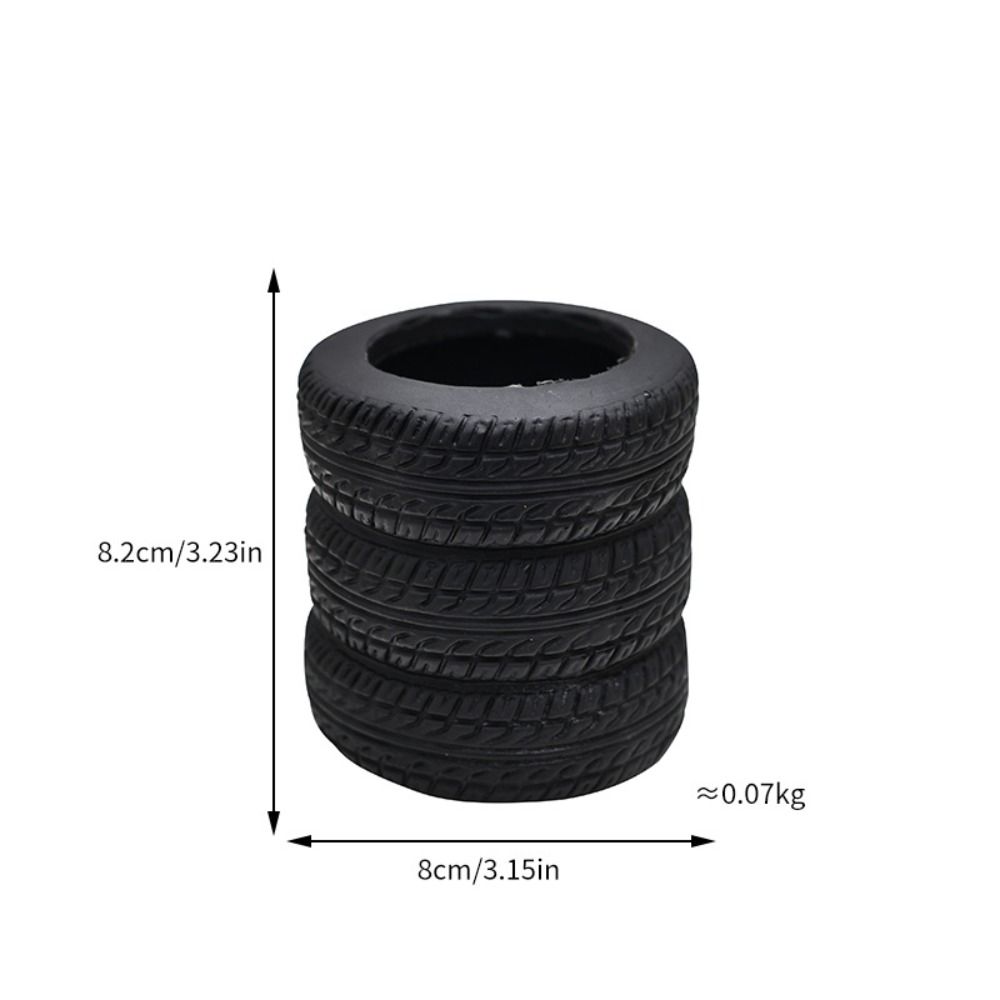 Tire-Shaped Desktop Organizer Multifunctional Desk Storage Ornament Makeup Brush Holder  Car Lovers