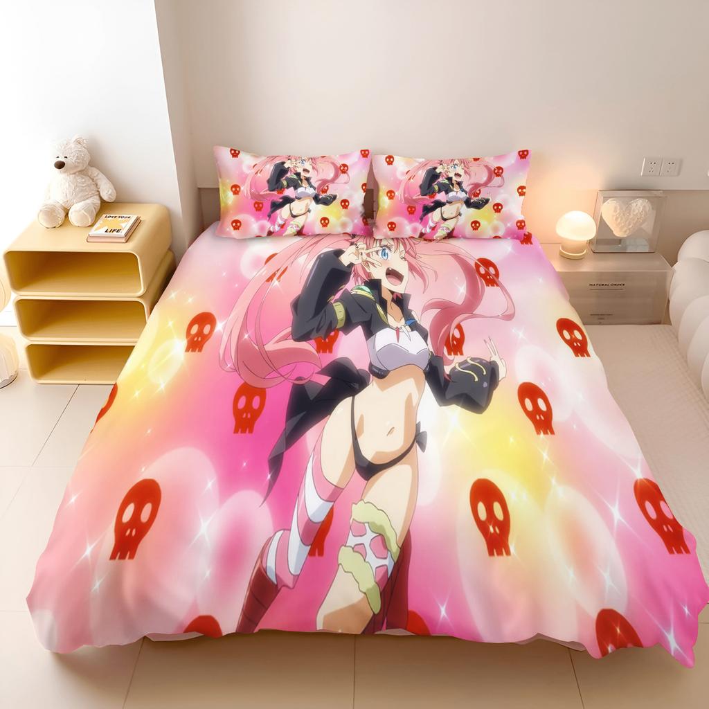That Time I Got Reincarnated As a Slime Rimuru Ranga Anime Duvet Cover Set Soft Bedding Set Pillowcase Home Bedroom Decoration