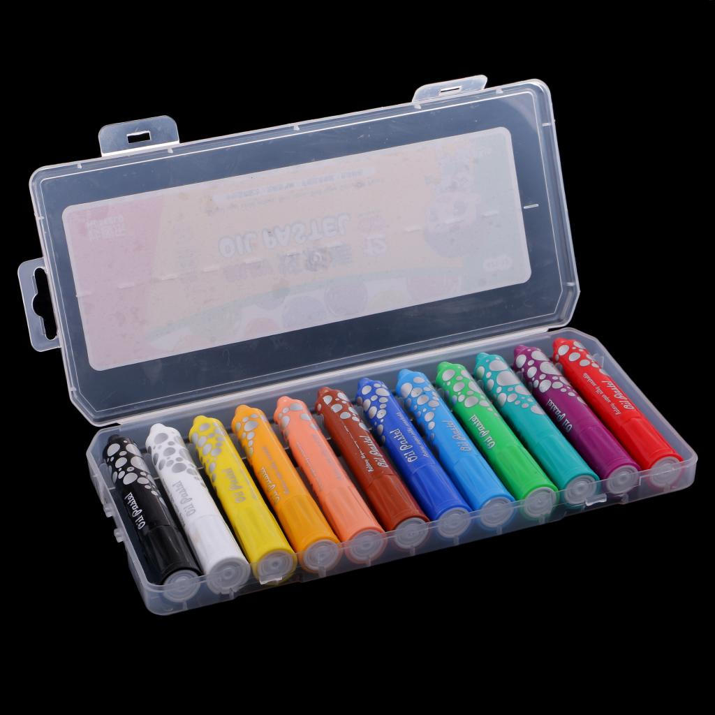 12 Pieces Bright and Vivid Colors Artist Kids Child Safety Non- Pastel