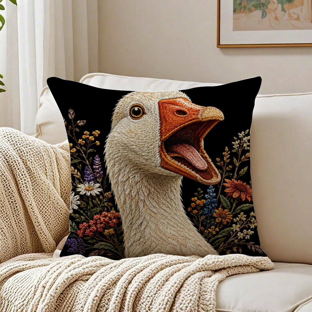 Scream Animals Retro Kissenbezug Atmungsaktiv Bio-Kurzplüsch Kissenbezüge Maschinenwaschbar Knitterarm Weich Langlebig