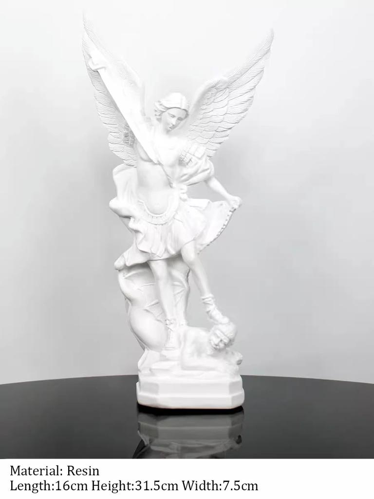 European archangel Michael Figurine Sculpture Living Room Decoration Home Decoration,Angel Resin Statue Ornaments Business Gift