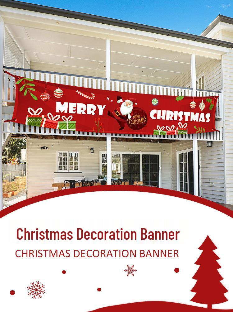 Letter Banner Decoration for Festive Party Atmosphere - Christmas & Birthday Hanging Ornament Pull Flag