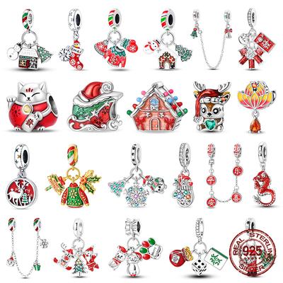 Copperchristmas New Year Happy Charms Fitoriginal Bracelets Diy Jewelry Making For Women Gift