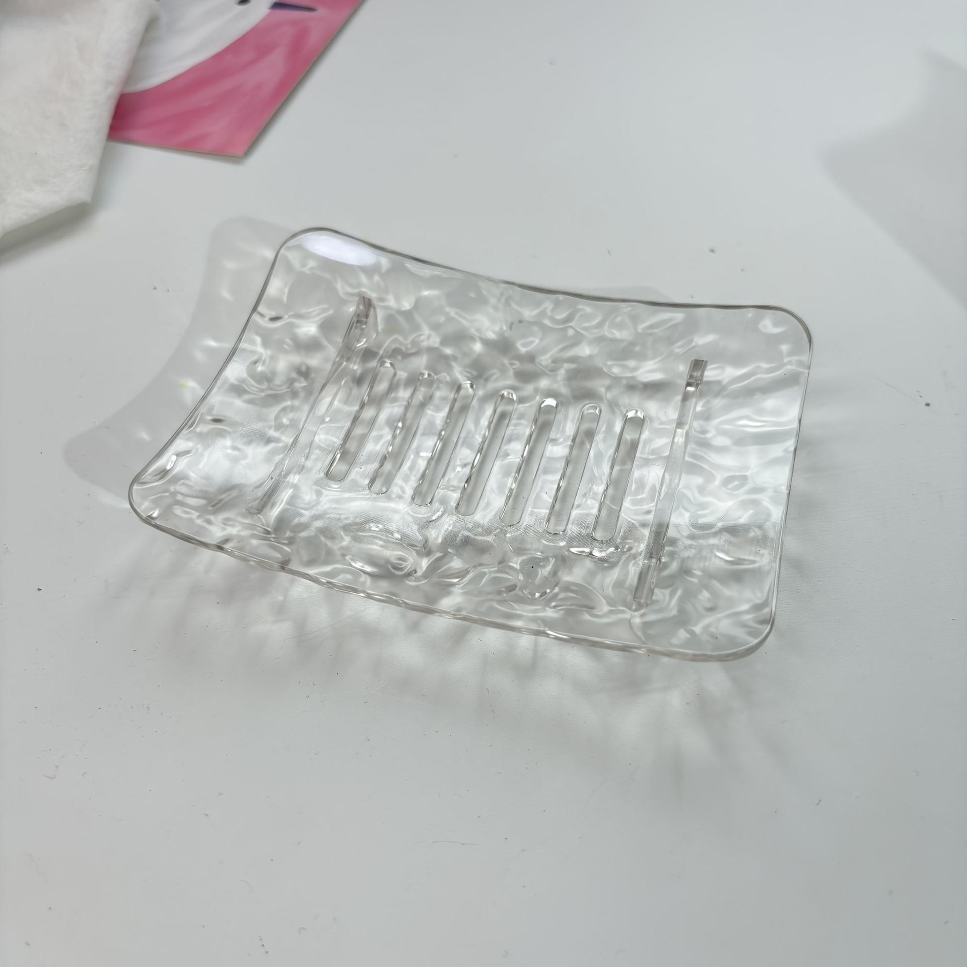 

Мыльница с отверстием для слива, нескользящая основа, мыльница, поднос для мыла, подходит для дома, путешествий, спортзала, украшения ванной комнаты