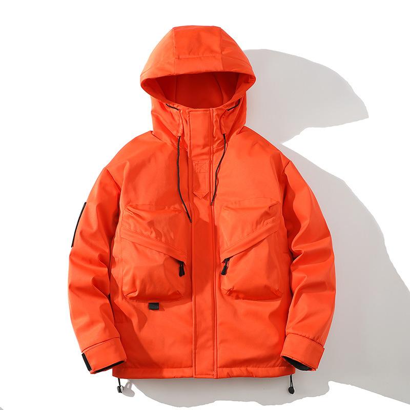 Functional Hooded Tooling Thickened Men's Outdoor Cotton Clothing Fashionable Large Size Integrated Jacket Cycling Winter Work Clothes