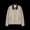 Veste courte à revers en cuir tressé pour femme