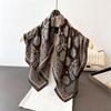 Old Money Wind Cashew Flower Cotton Brown Small Square Scarf Silk Scarf Scarf Shirt Shawl Hair Band Belt Scarf