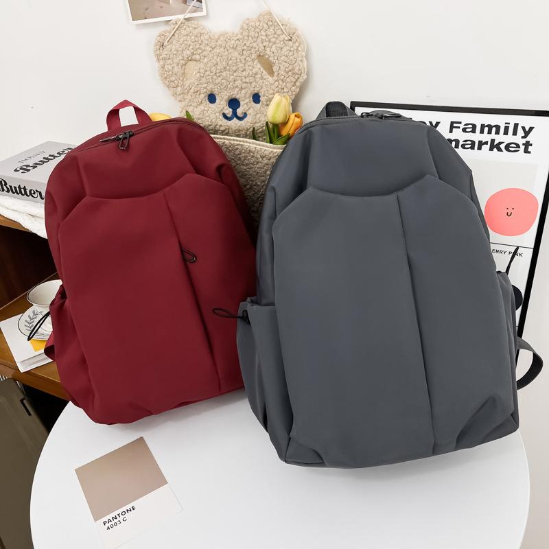 1PC Schoolbag Male College Student Ins Trendy Cool Simple Large Capacity Backpack Female Junior High School Student High School Travel Bag Backpack