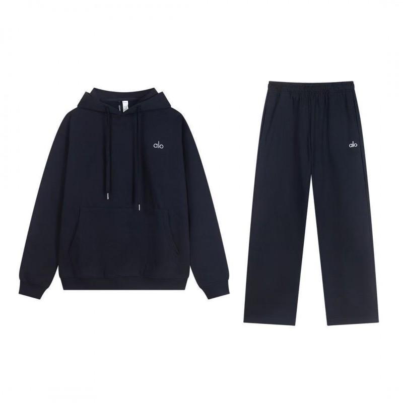 Unisex Winter Hooded Sweatshirt Set Casual Sportswear Oversized Pullover Tracksuit Korean Style
