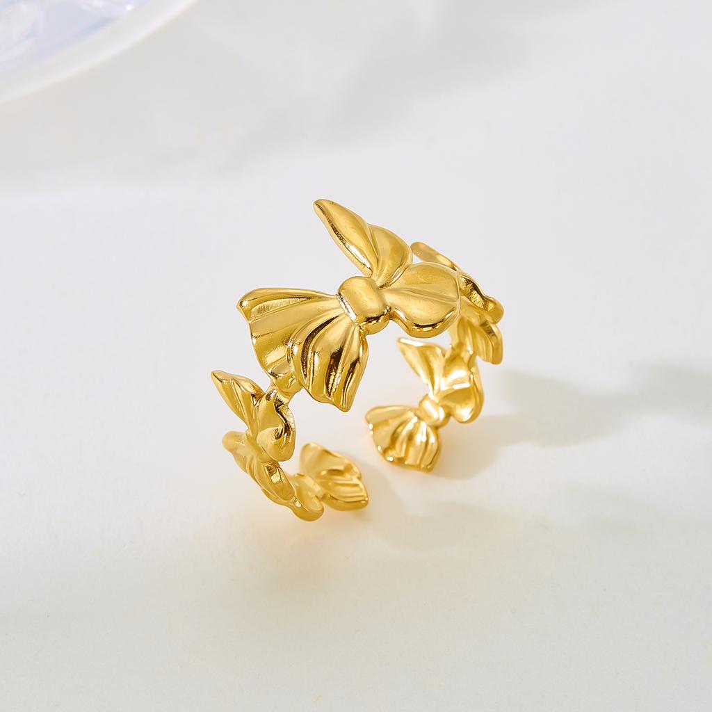 Stainless Steel Shell Rings For Women Vintage Gold Color Starfish Conch Adjustable Finger Ring Summer Ocean Beach Party Jewelry