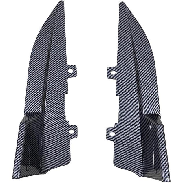 

Rear Bumper Protector Canards Splitter Side Skirt Guard Body Compatible with BMW 3 Series G20 G28 325 330 M-Sport 2019-2024(Glossy Black) Carbon Fiber