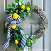 Artificial Lemon Peony Wreath Wall Hanging Decor Door Home Festival Party Decoration
