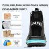 Men's Lightweight High-Top Safety Shoes - Summer Ankle Protection, Anti-Smash, Anti-Puncture for Construction.