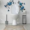 Pegatinas de Pared Decorativas Autoadhesivas para Baño de Mariposa Rosa Azul
