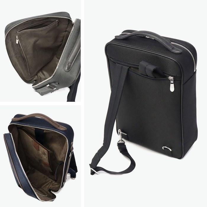 [Pelle Morbida] Capitano 2-Way Business Backpack CA305 BLACK 27x39x10cm