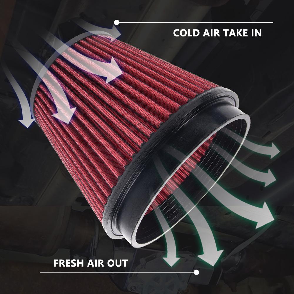 Ford Cold Air Intake Kit with Air Filter - Car Modification Accessory