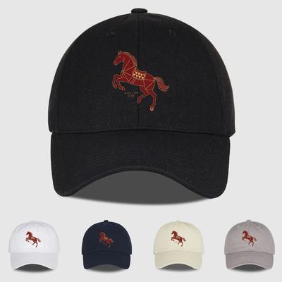 Galop 2026 Paardenprint Baseballpet Jaar van het Paard Retro Stijl Dagelijkse Woon-werkverkeer Nieuwjaarsbijeenkomsten Paardenjaar Cadeau