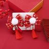 Children's Retro Hanfu Hair Clip with Bow and Tassel for Chinese New Year