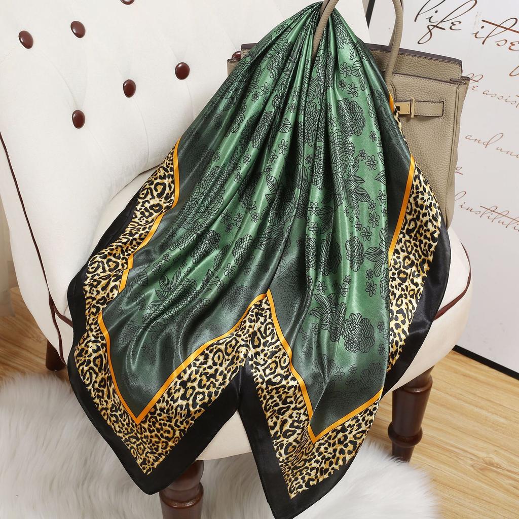 90 Square Scarves, Silk Scarves, Women's New Spring and Summer High-end Sense Versatile, Thin Scarves, Shawls Outside