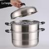 Lu Feng Lai 304 Edelstahl 3-Lagen Dampfgarer