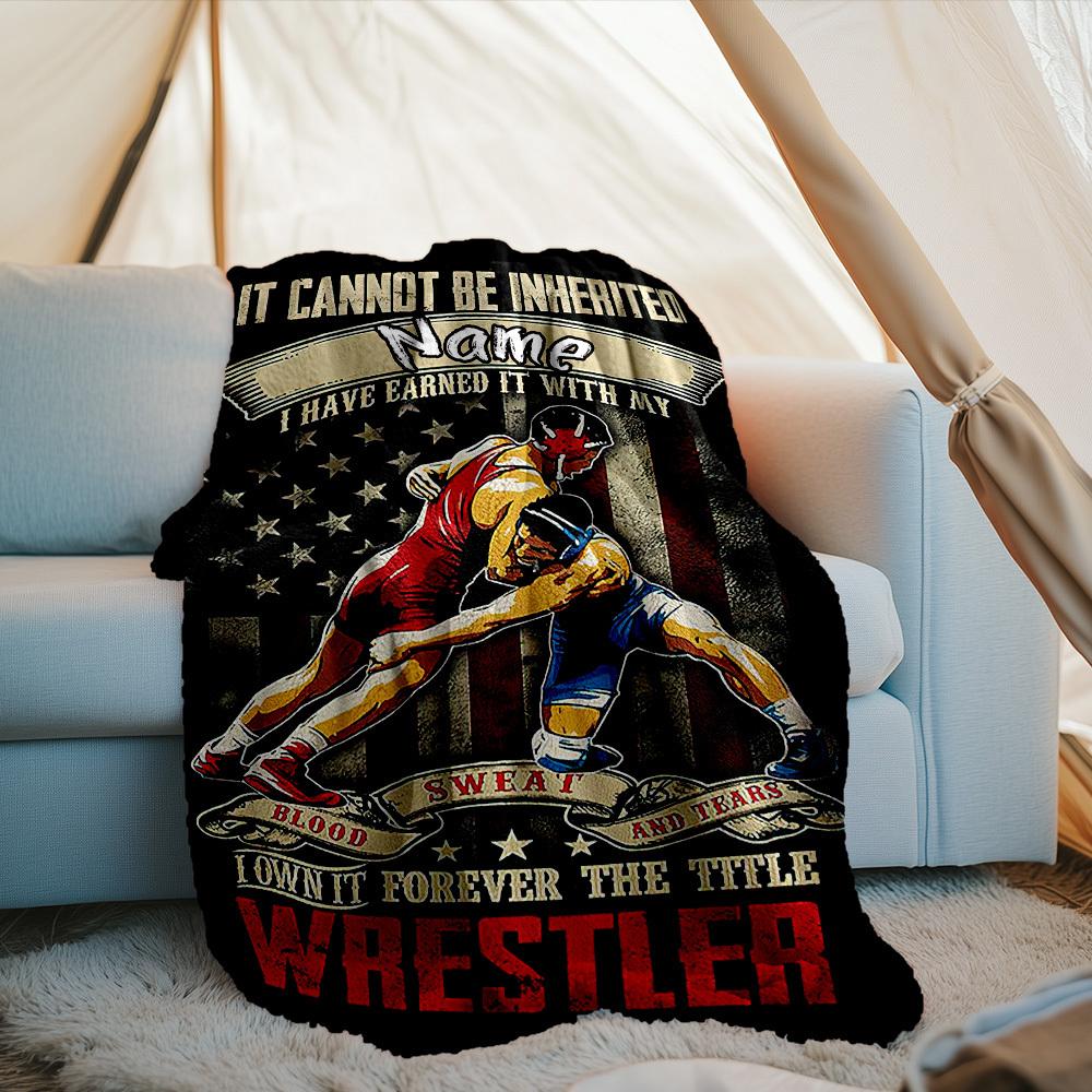 Wrestler Customize Your Name Outdoor Blanket Comfortable Soft Lightweight Perfect For Travel Camping Picnics Sofa Office Bed Living Room Ideal Gift