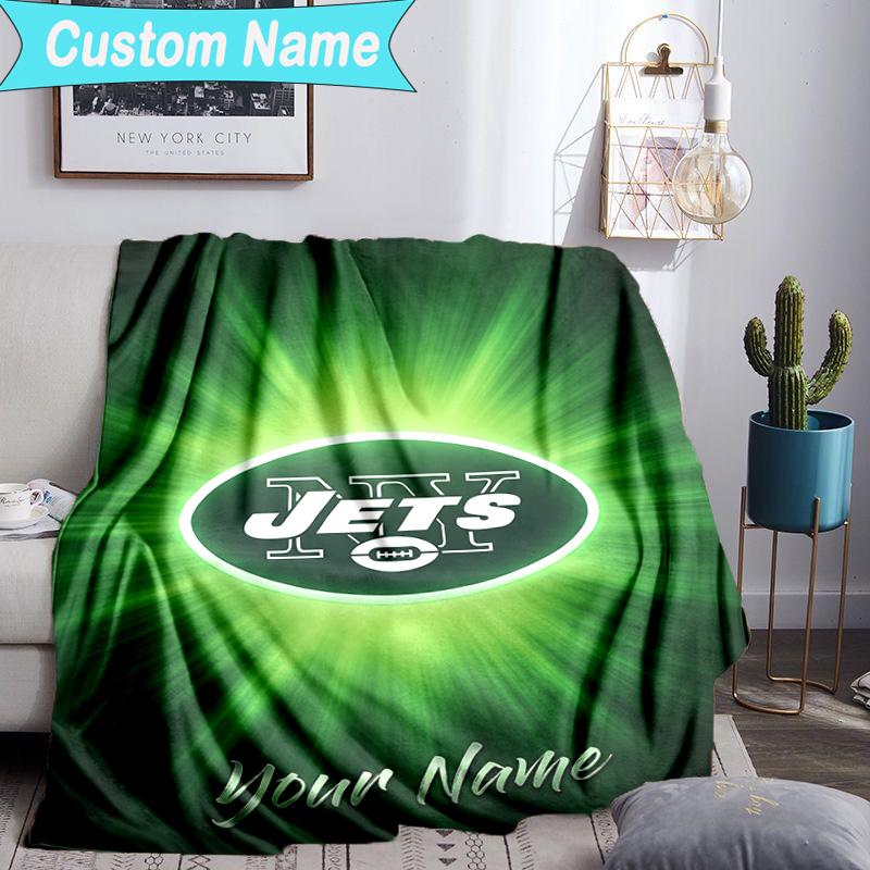 Custom Name Blanket New York Football Helmet Blanket Bedding Blanket for Travel, Camping, Living Rooms, Offices, Sofas, Fan Christmas gift