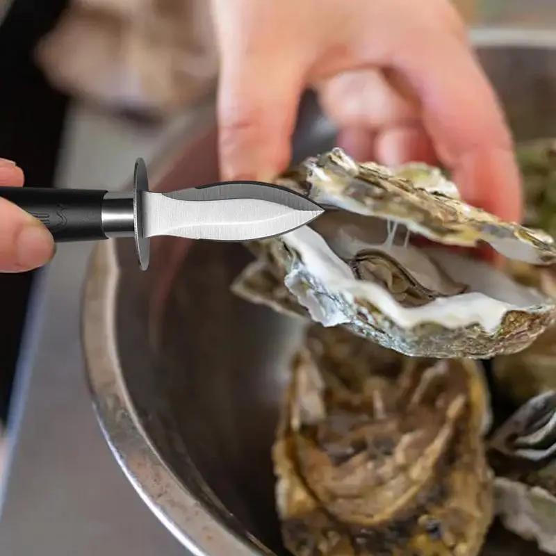 Stainless Steel Scallops Seafood Pry Knife with Handle Oyster Knives Sharp-edged Shell Seafood Dual-purpose Knife Bottle Opener