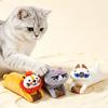 Plüschtier Katze Spielzeug Stoffkatze Löwe mit Silberrebe Katzen Kauspielzeug Niedliches Kätzchen Zahnung Spielzeug für Hauskatzen Langeweile Linderung