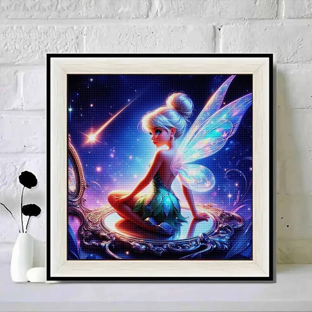 5D DIY Diamond Painting Decorative A Fairy Sitting Upright Full Round Drill Scenery Diamond Embroidery Cross Stitch Kits Home Decor Gift