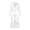 Costume da prete in tinta unita Costume da prete di Halloween Costume cosplay retrò medievale