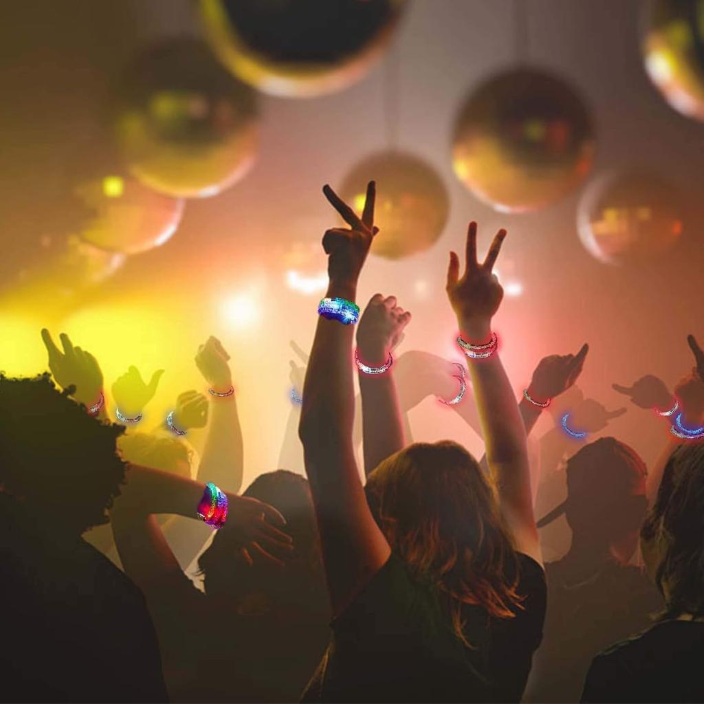 36 Pack 6 Color Glow Sticks Bracelets Party Supplies for Kids and Adults Glow in The Dark , LED Bracelet Light Up Party Favors for Concerts,