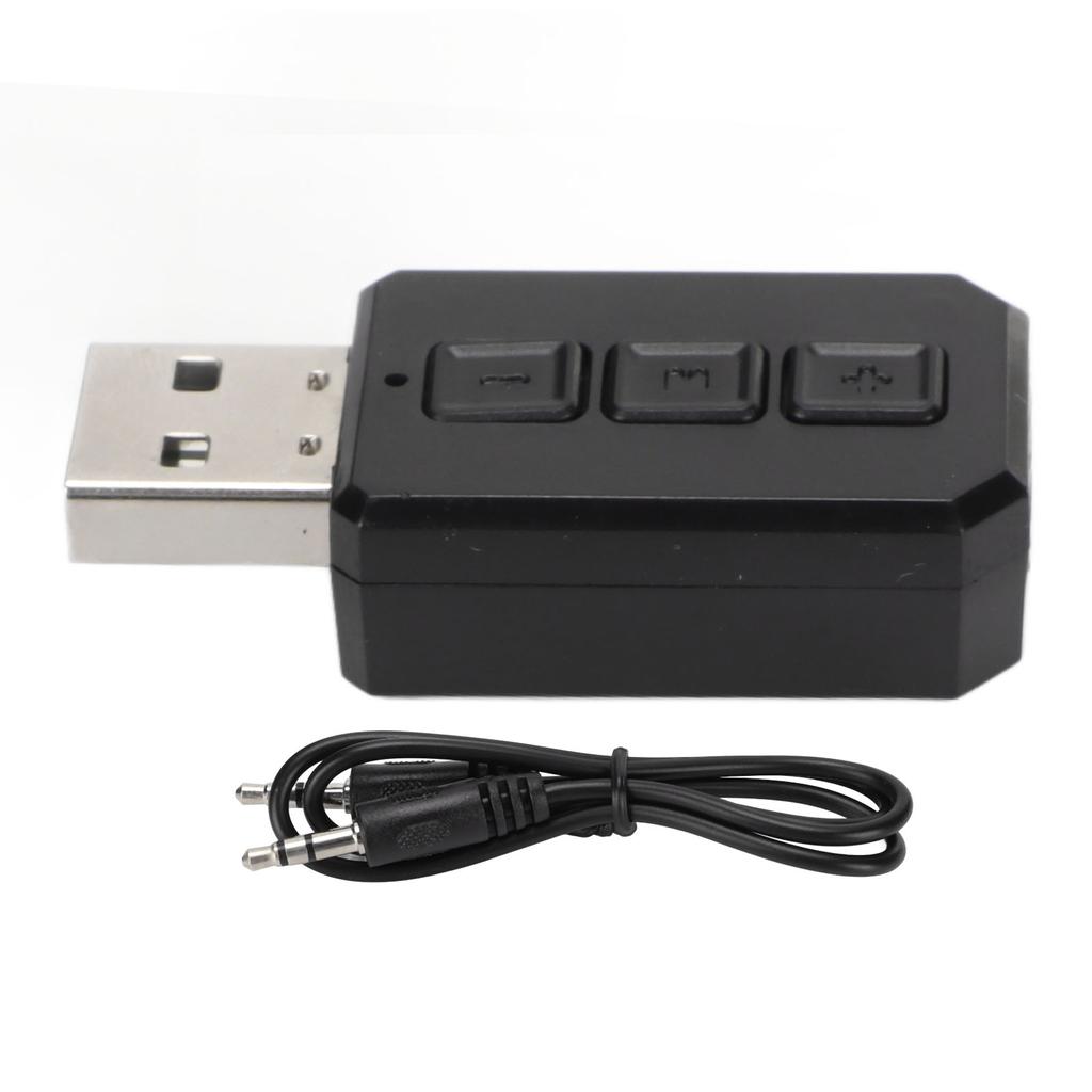 BT 5.0 Transmitter Receiver Hands Free Call 2 in 1 USB BT Adapter for Car Mobile Phones TVs