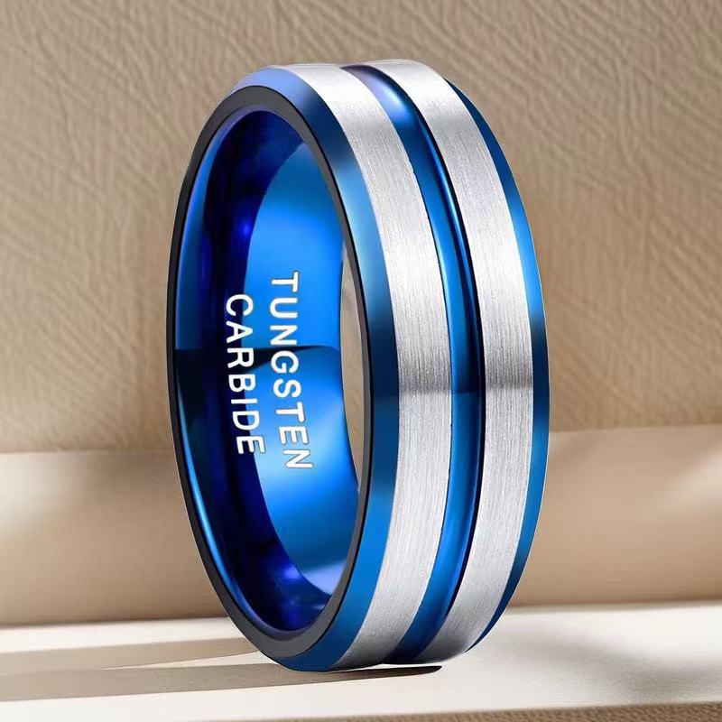 

Мужское высококачественное трендовое кольцо из титановой стали - Не тускнеет, Нишевый дизайн Size 11