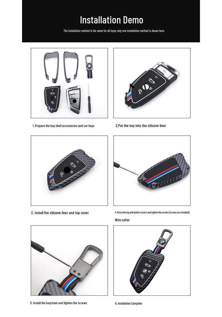 Porsche Carbon Fiber Texture Key Shell for Cayenne, Macan, Panamera, 911, 718