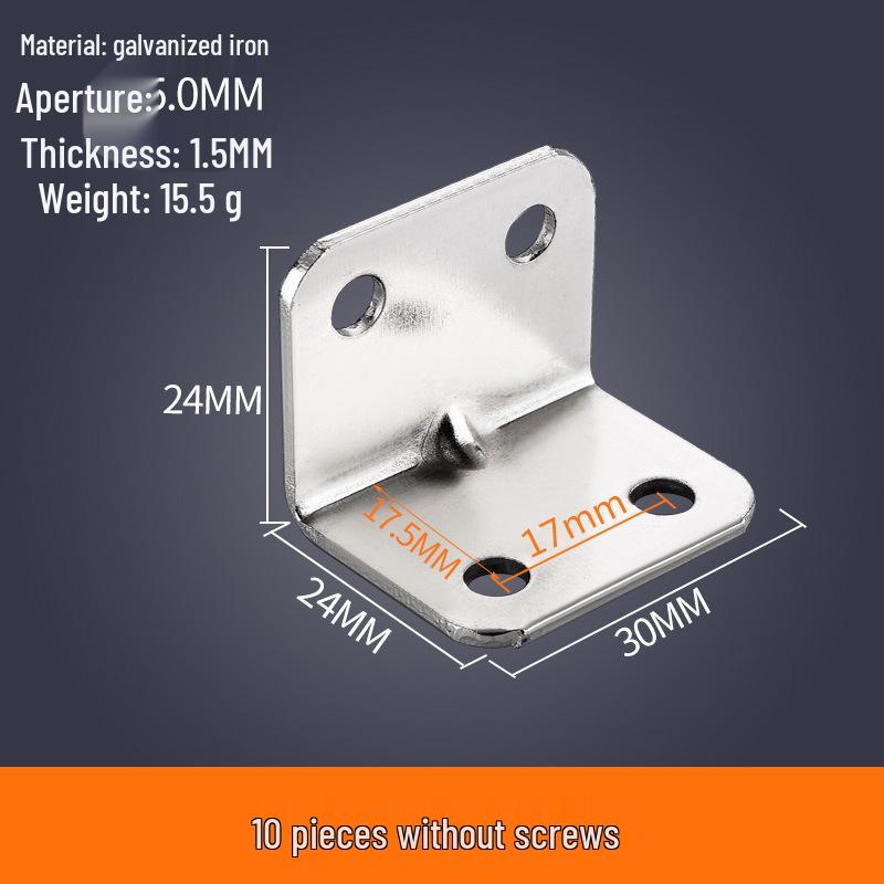 Kostenloser Versand 90° L-förmige Winkel für Holzregale, Tische, Stühle, Schränke, Kleiderschränke und Eisenstützen