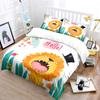 Cartoon Lion With Hat And Bird Print Soft Comfortable Duvet Cover Bedding Set Included 1*Duvet Cover  2*Pillowcases For Gifts