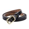 Genuine Leather Womens Belt Fashionable Twotone Cowhide Slim Waist Accessory With Alloy Buckle For Office