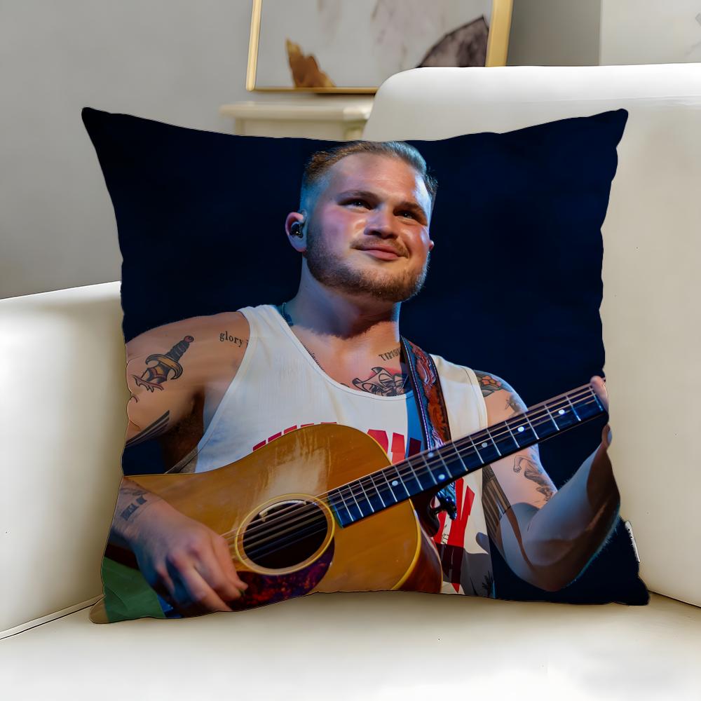 popular singer Zach Bryan Cushion Cover Soft  EasyWash Pillow Case  Versatile for Couch Bed Travel and Office
