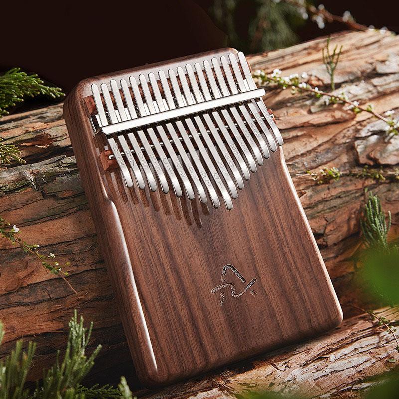 Kalimba 21 Keys Note Black Walnut 17 Keys Kalimbas Sound Therapy Musical Keyboard for Initiants Portable Healing Thumbs Piano Scale Music Instruments