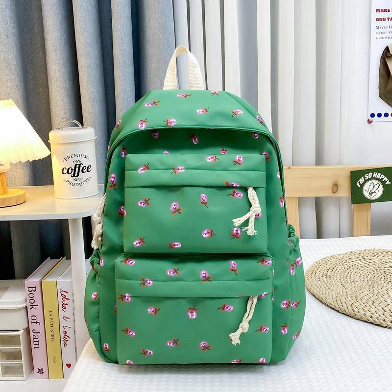 Rucsac cu imprimeu cu puncte pentru femei, ghiozdan mic, floral, pentru studenți. Rucsac ușor de călătorie