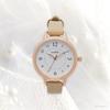 Fieldwork Women's Analog Watch with Leather Strap, Simple Color-Coordinated Loop, Beige, GY082-1