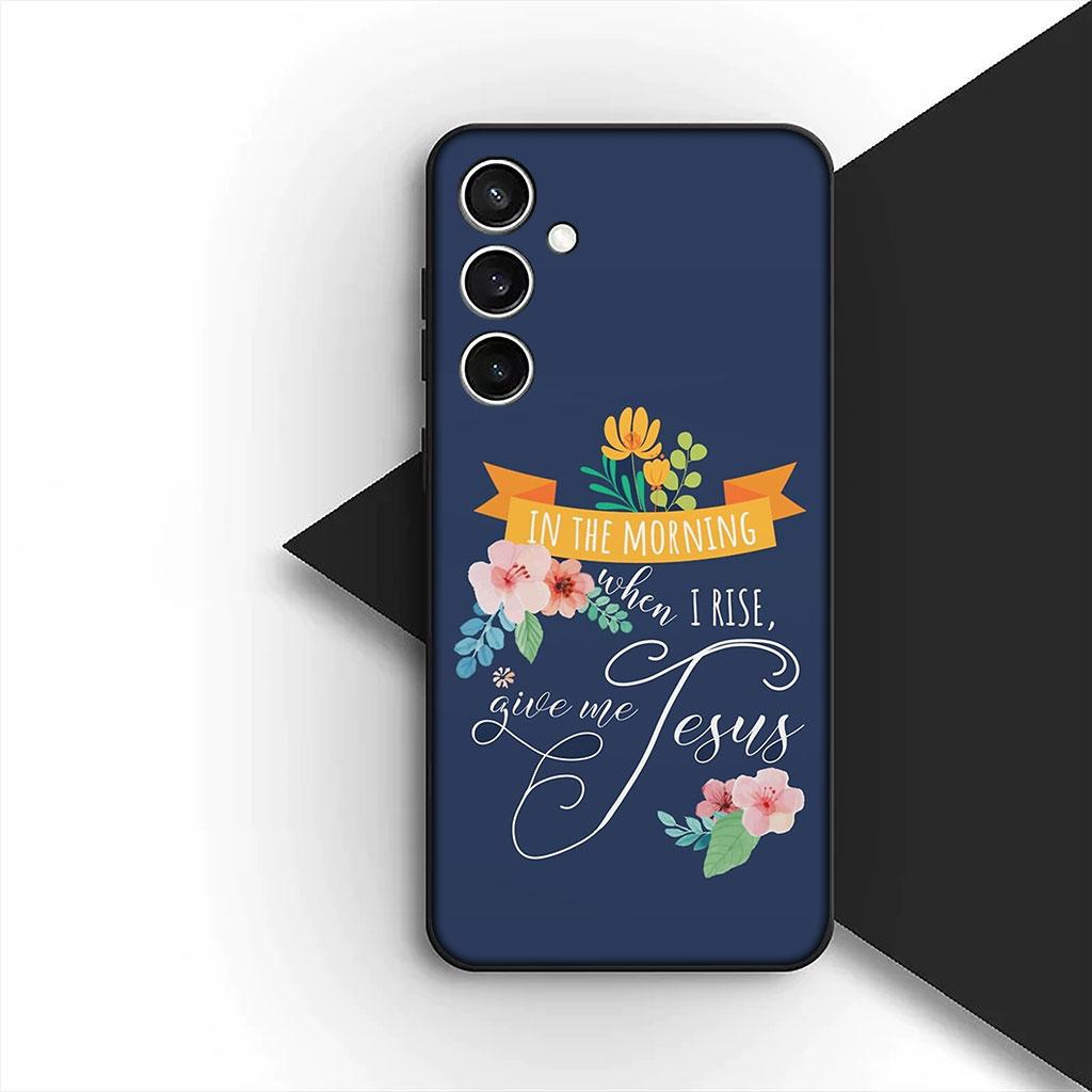 Bible Verse Christian Jehovah God Phone Cover Case for Samsung Galaxy S25 S24 S23 FE Ultra Plus S7 Edge S25+ S23+ A56 5G Casing